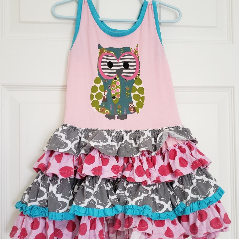 Jelly The Pug owl dress (3T)